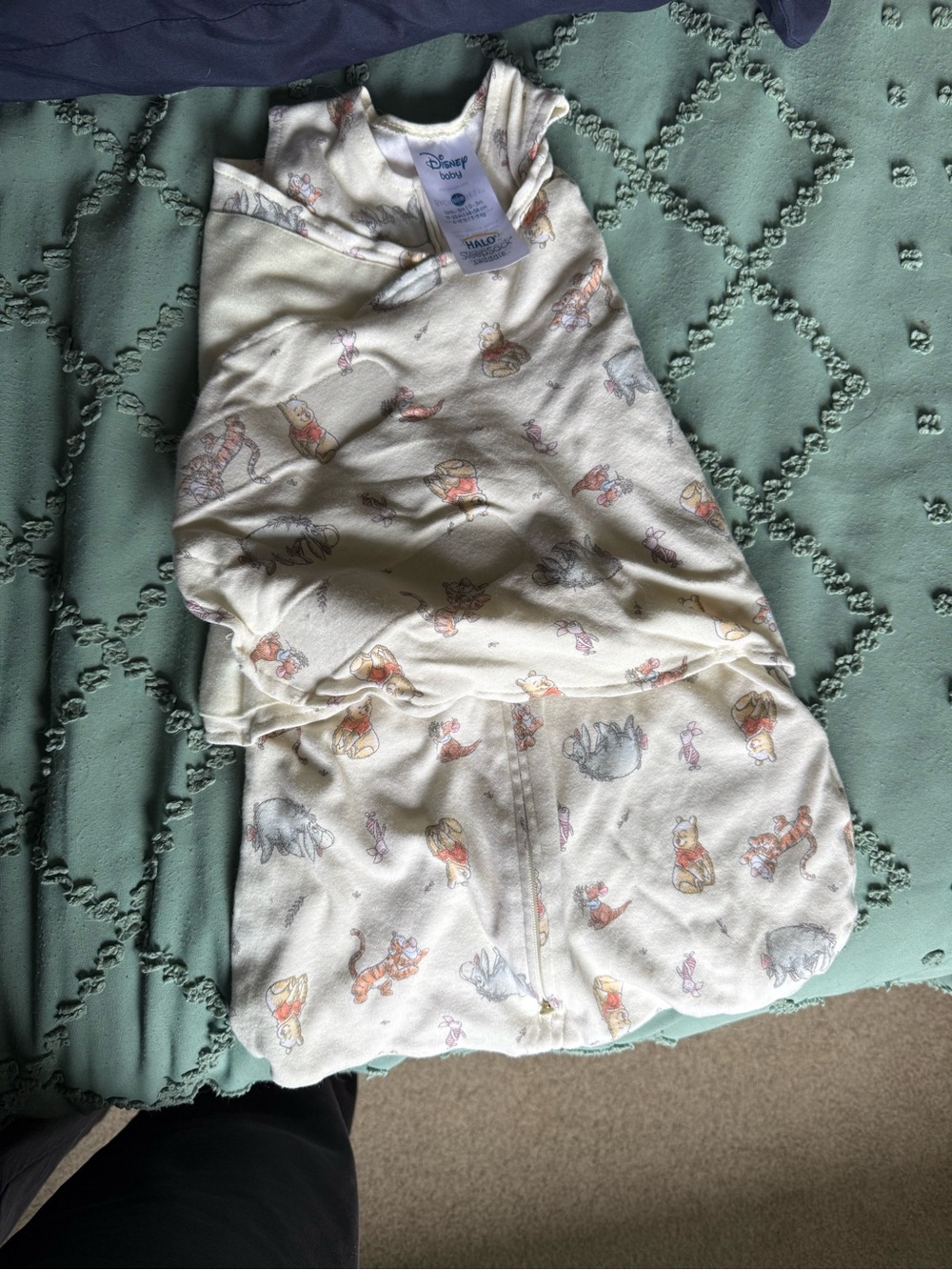Disney Baby Cream Winnie the Pooh Printed Sleepsack Swaddle